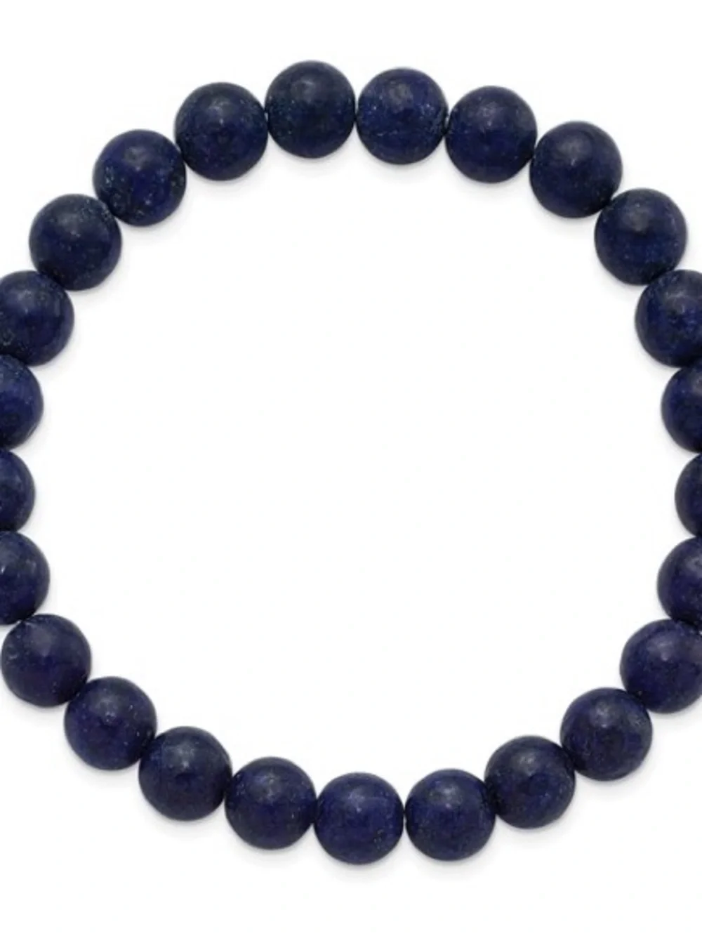 Lapis Lazuli Beaded Stretch Bracelet - Deep Blue